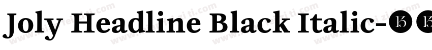 Joly Headline Black Italic字体转换